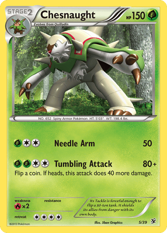 Chesnaught Kalos Starter Set Pokemon Card
