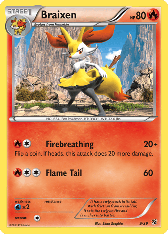 Braixen Kalos Starter Set Pokemon Card