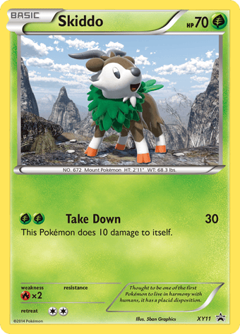 Skiddo XY Black Star Promos Pokemon Card