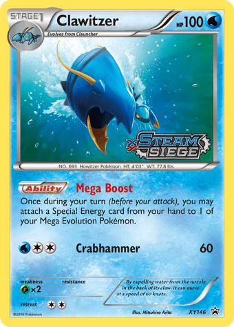 Clawitzer XY Black Star Promos Pokemon Card