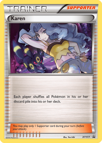 Karen XY Black Star Promos Pokemon Card