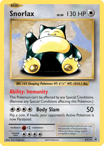 Snorlax XY Black Star Promos Pokemon Card