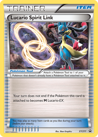 Lucario Spirit Link XY Black Star Promos Pokemon Card
