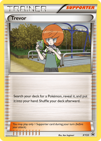Trevor XY Black Star Promos Pokemon Card