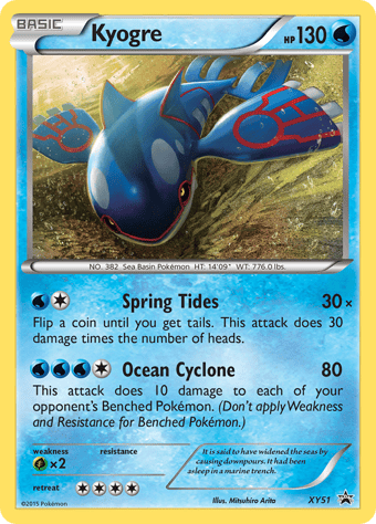 Kyogre XY Black Star Promos Pokemon Card