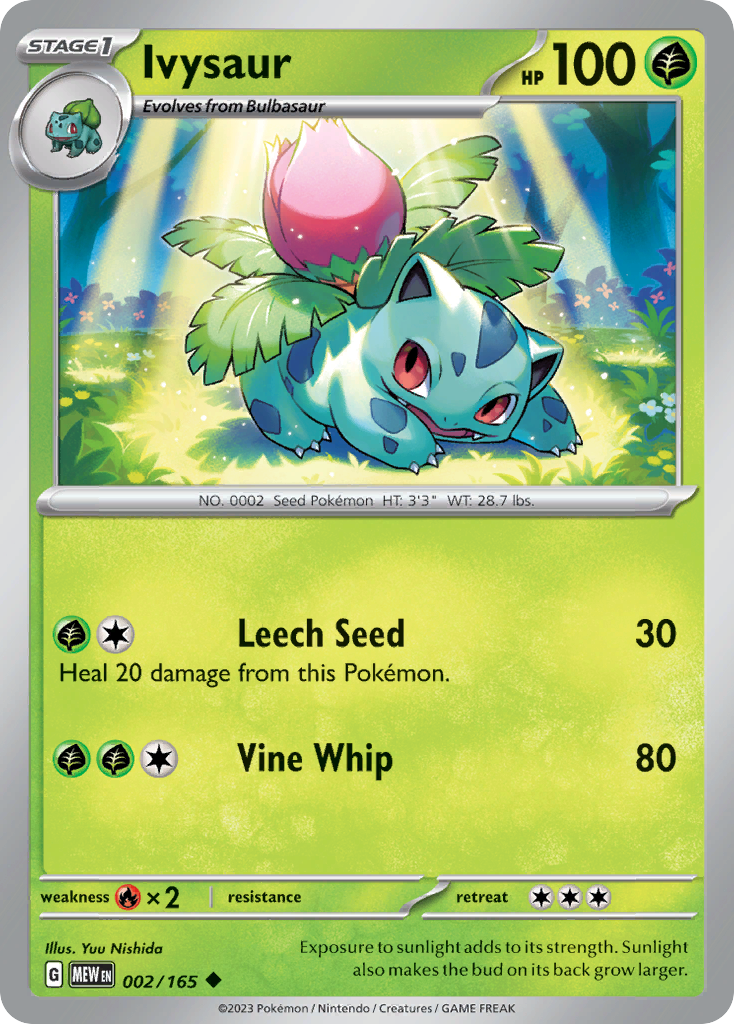 Ivysaur Pokemon 151 Pokemon Card