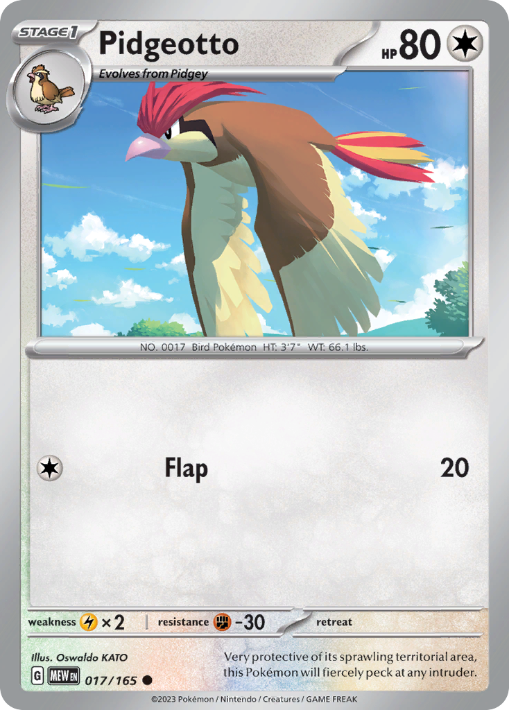 Pidgeotto Pokemon 151 Pokemon Card
