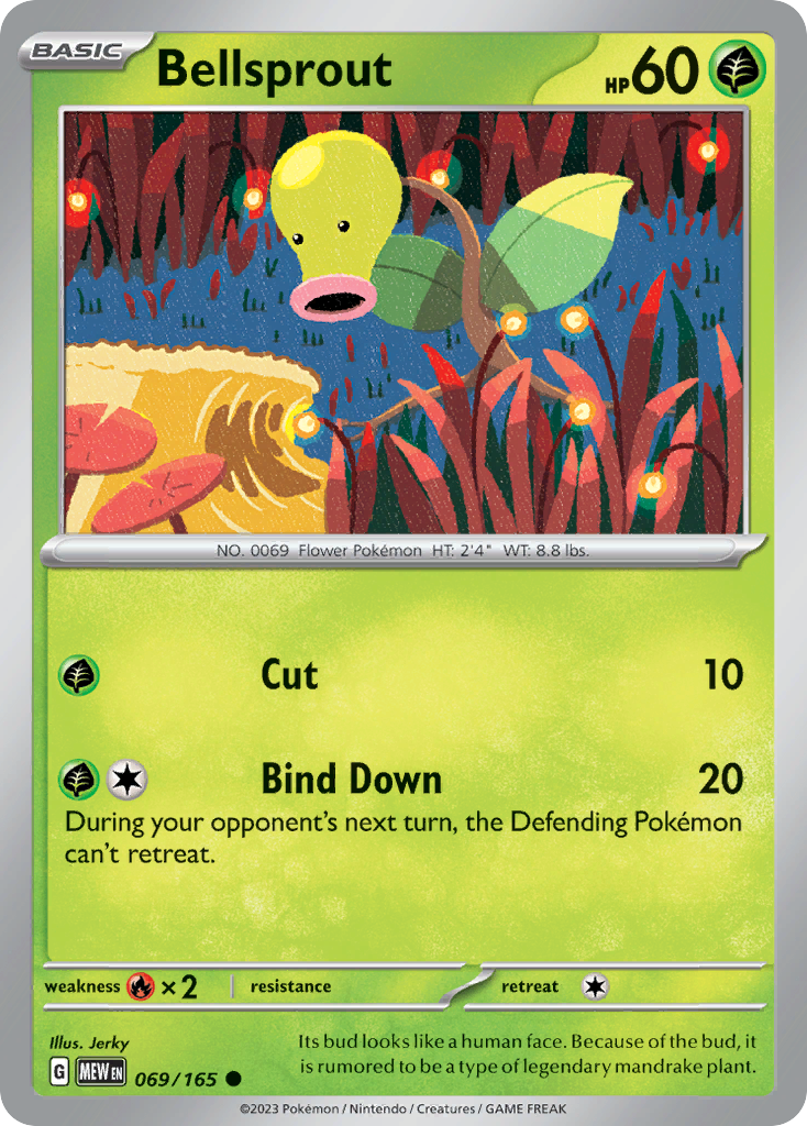 Bellsprout Pokemon 151 Pokemon Card