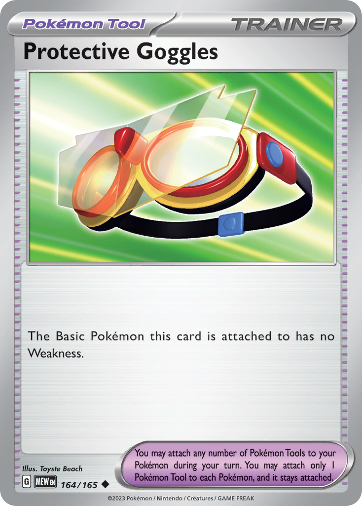 Protective Goggles Pokemon 151 Pokemon Card