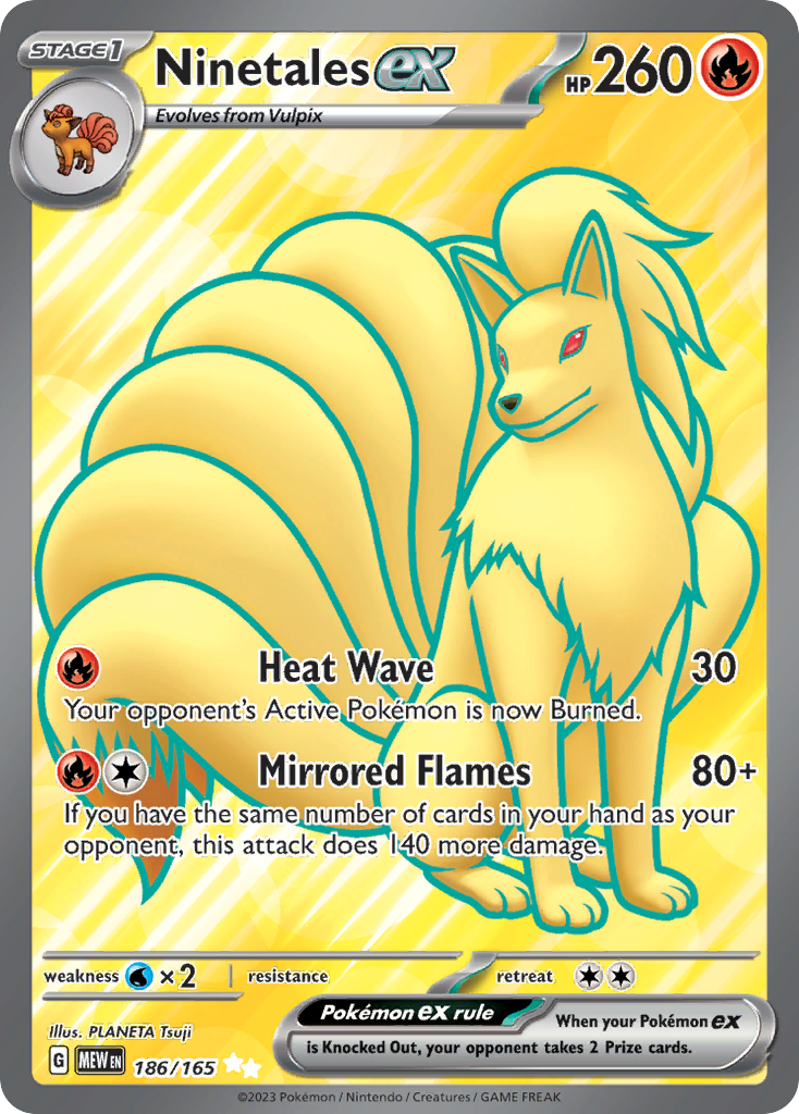 Ninetales EX Pokemon 151 Pokemon Card