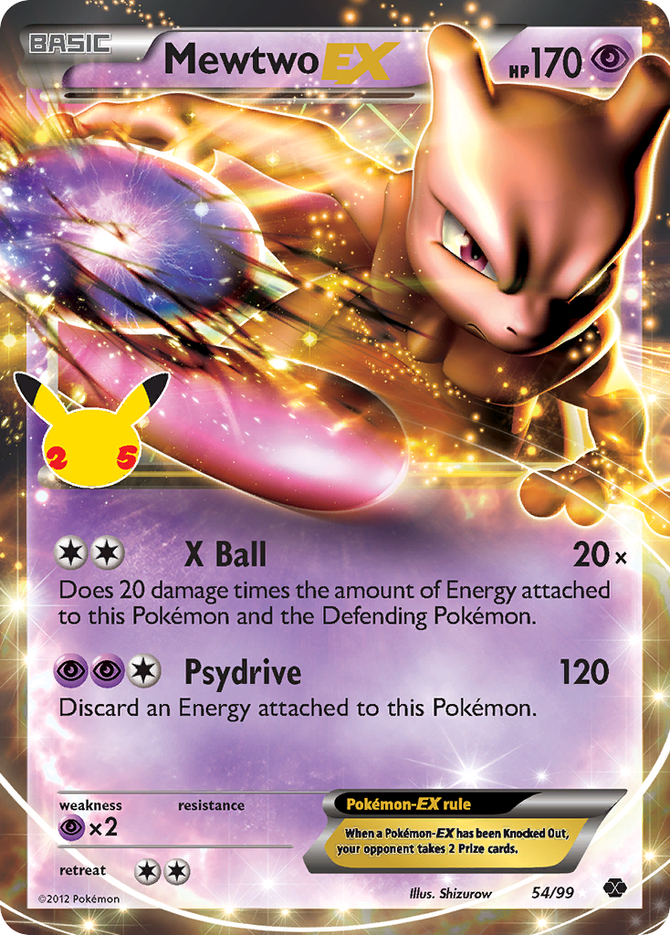 Mewtwo EX Celebrations - Classic Collection Pokemon Card