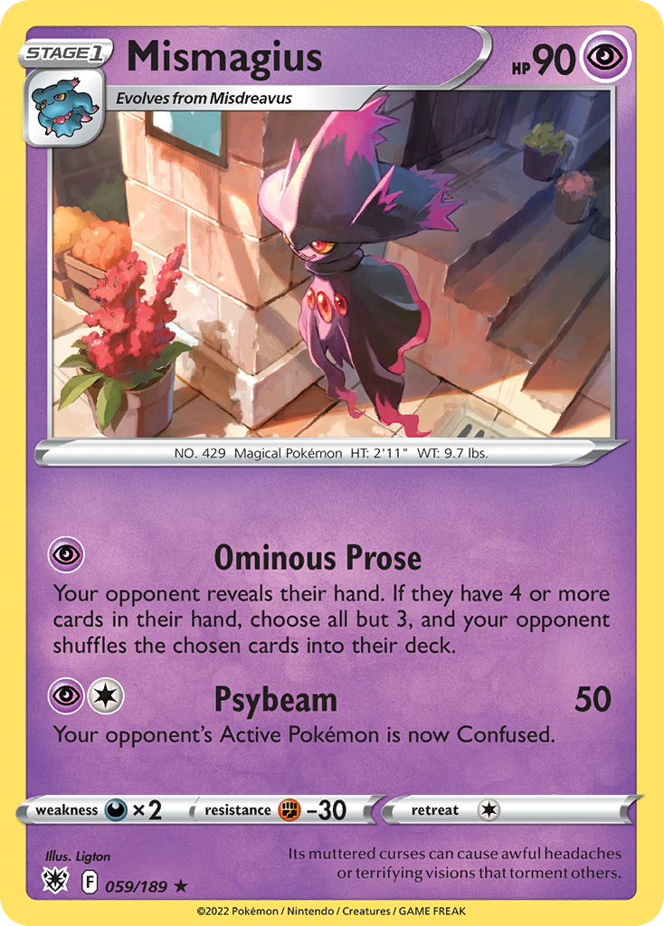 Mismagius Astral Radiance Pokemon Card