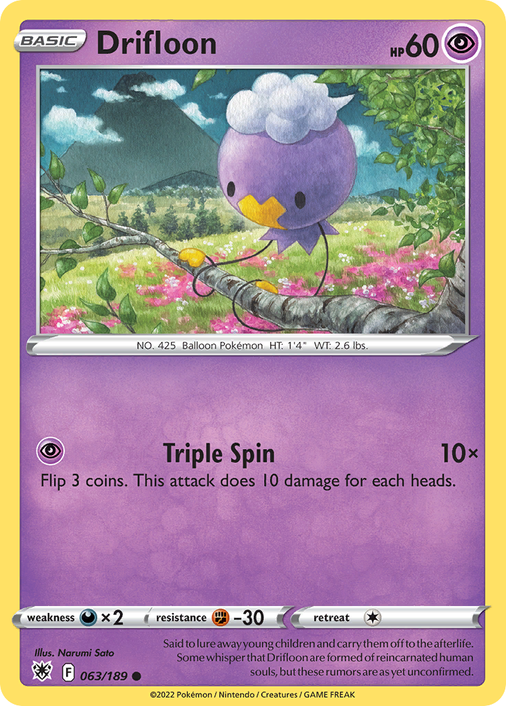 Driftloon Astral Radiance Pokemon Card