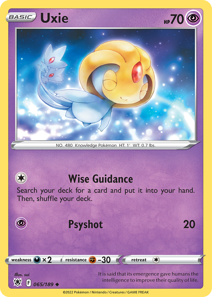 Uxie Astral Radiance Pokemon Card