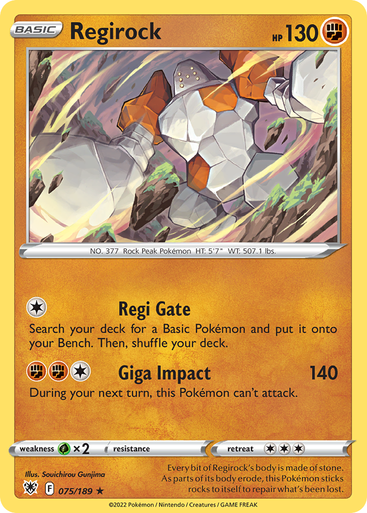 Regirock Astral Radiance Pokemon Card