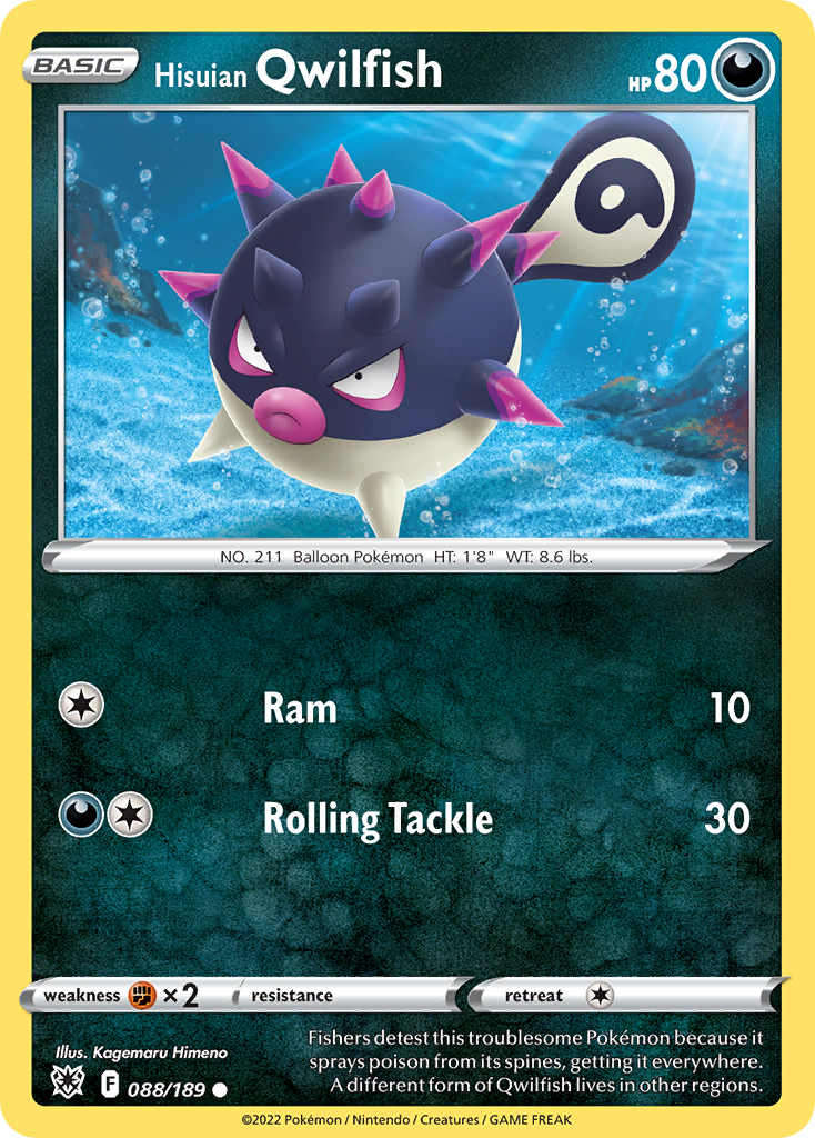 Hisuian Qwilfish Astral Radiance Pokemon Card