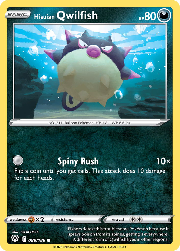 Hisuian Qwilfish Astral Radiance Pokemon Card