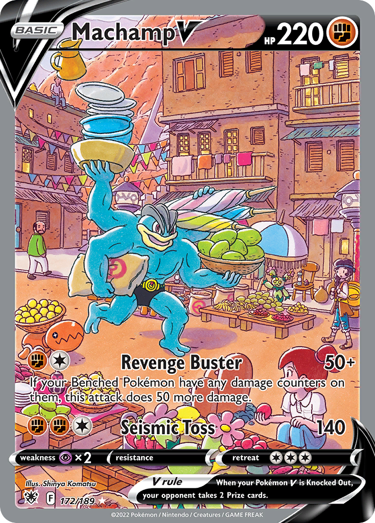 Machamp V Astral Radiance Pokemon Card