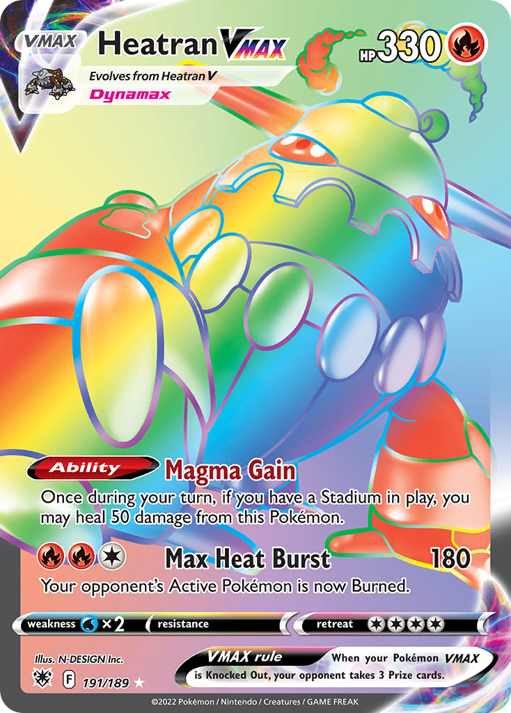 Heatran VMAX Astral Radiance Pokemon Card