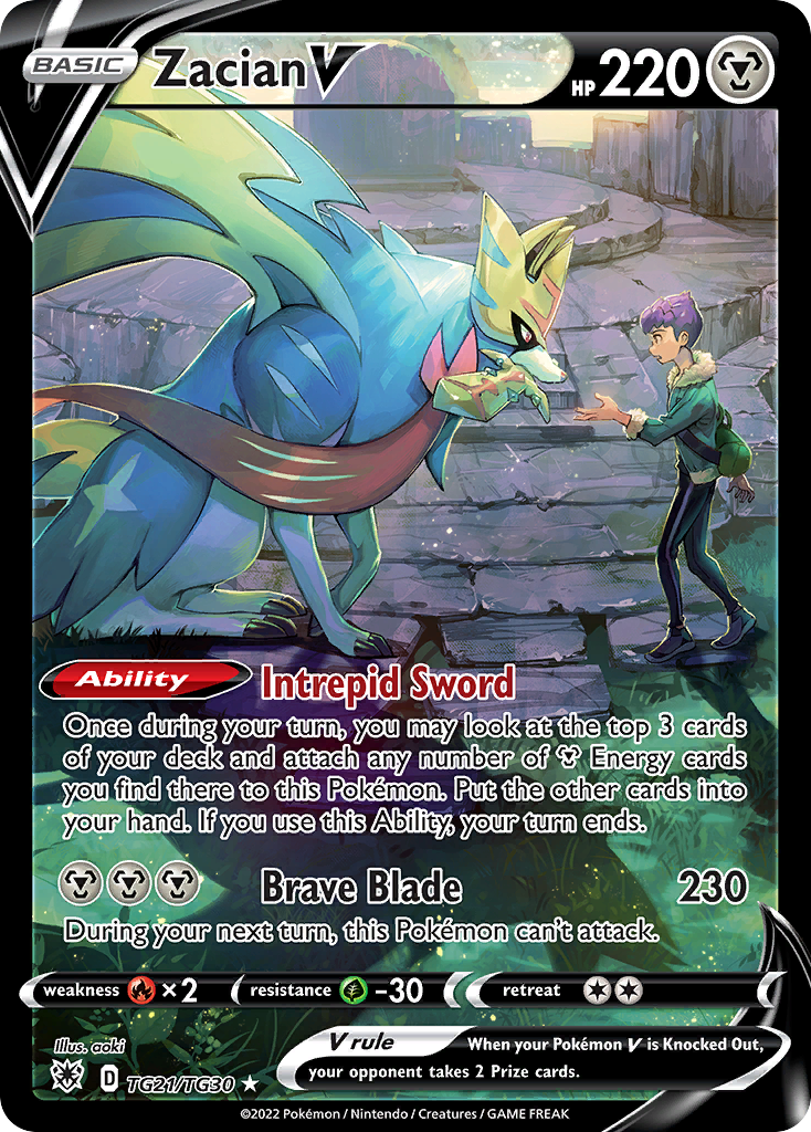 Zacian V Astral Radiance Pokemon Card