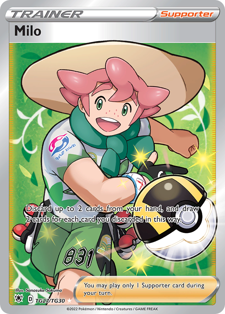 Milo Astral Radiance Pokemon Card