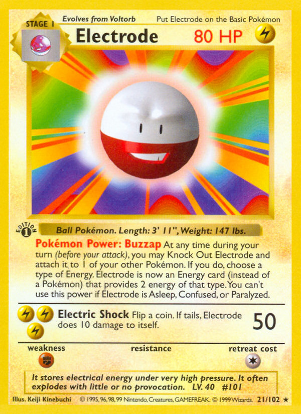 Electrode Base Set Pokemon Card