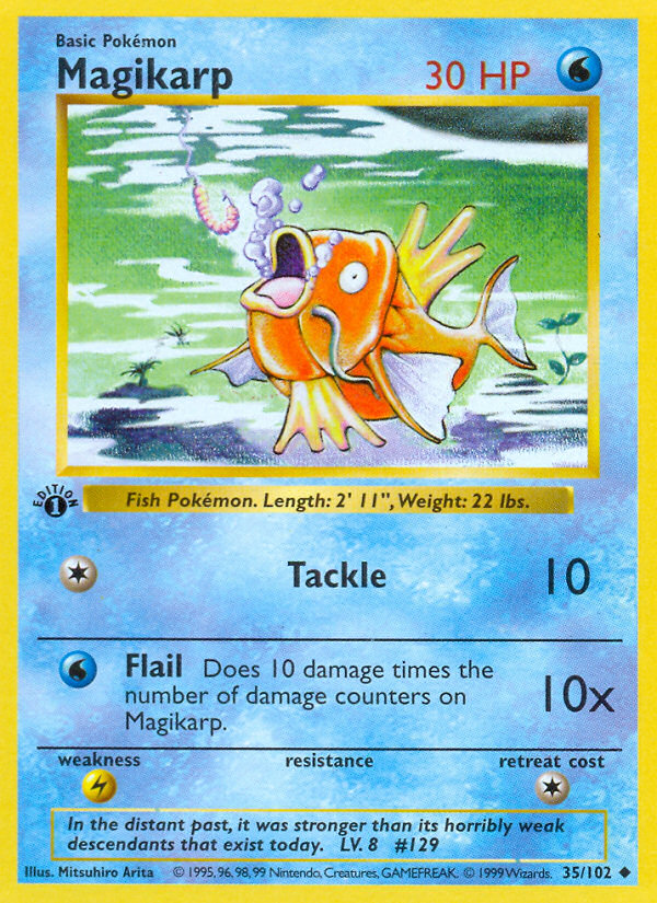 Magikarp Base Set Pokemon Card