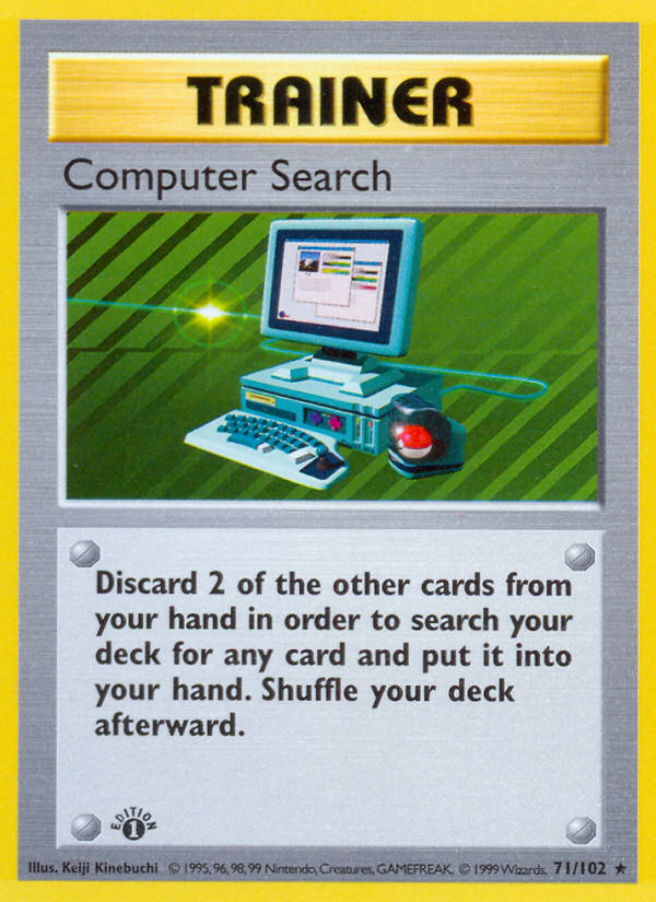Computer Search Base Set Pokemon Card