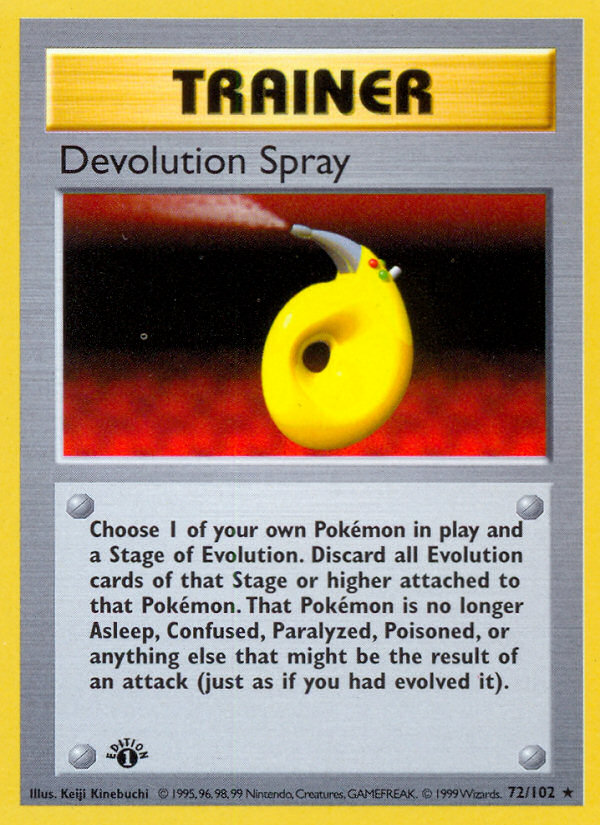 Devolution Spray Base Set Pokemon Card