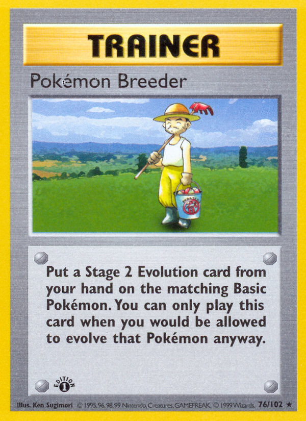 Pokemon Breeder Base Set Pokemon Card