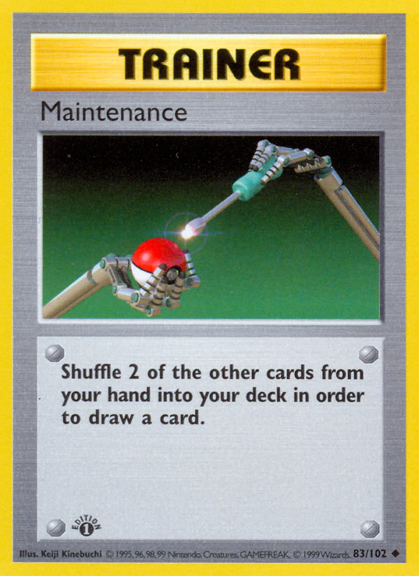 Maintenance Base Set Pokemon Card