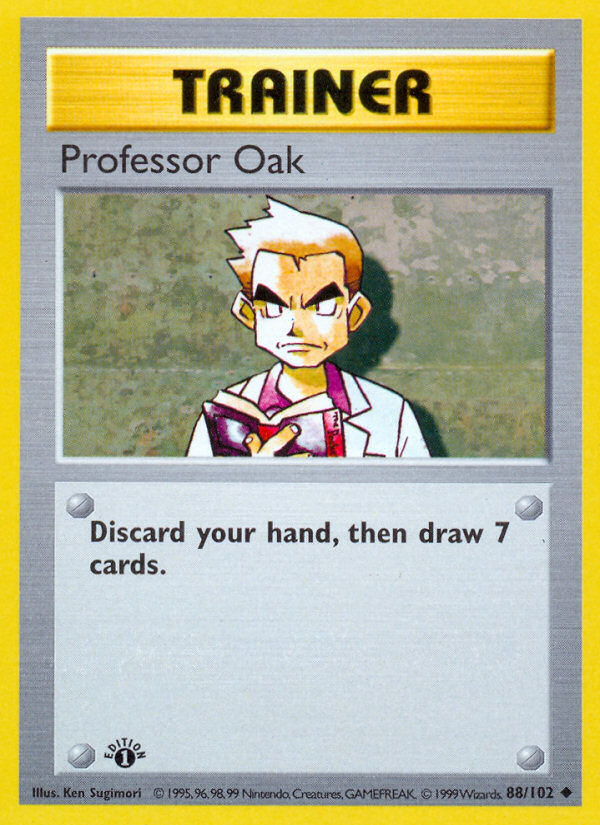 Professor Oak Base Set Pokemon Card