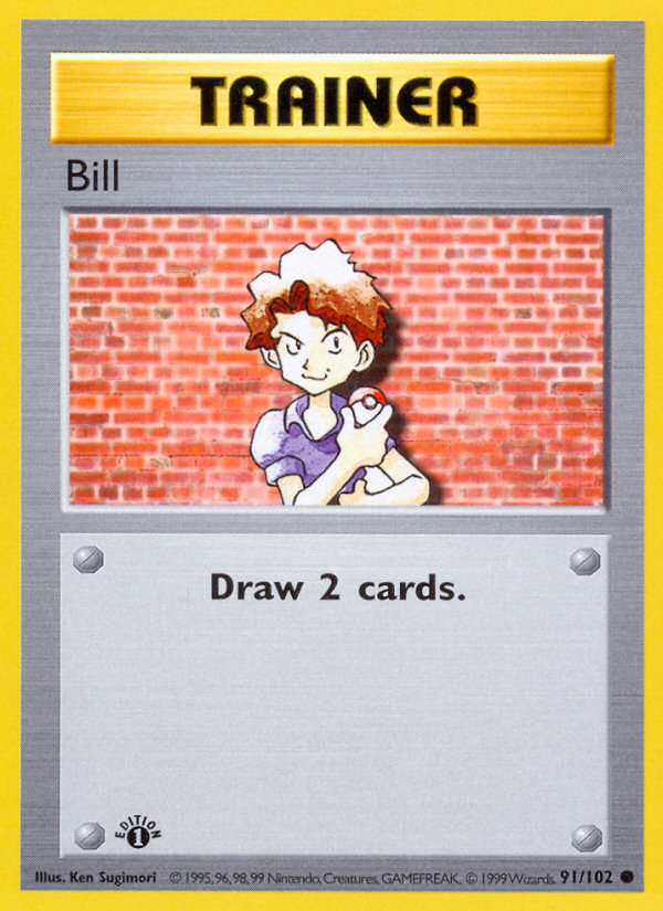 Bill Base Set Pokemon Card