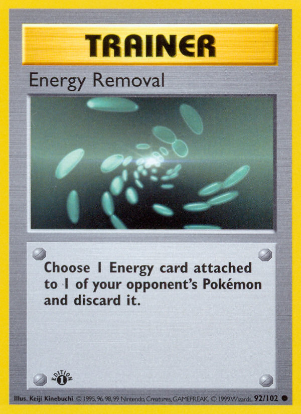 Energy Removal Base Set Pokemon Card