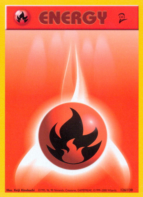 Fire Energy Base Set 2 Pokemon Card