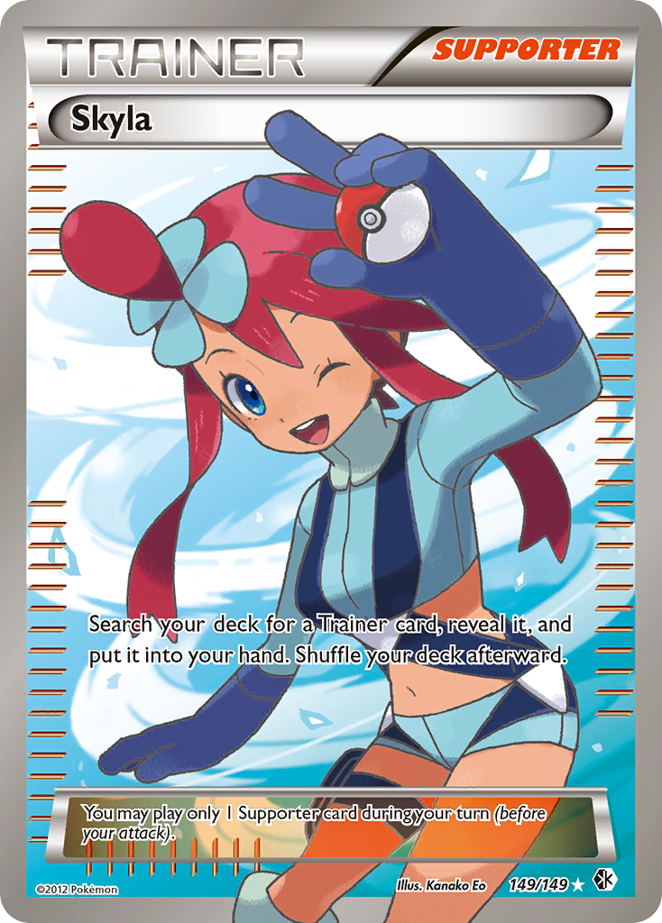 Skyla Boundaries Crossed Pokemon Card.