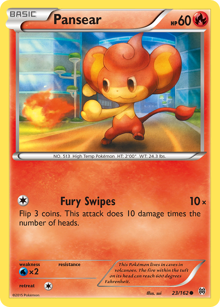 Pansear BREAKthrough Pokemon Card.