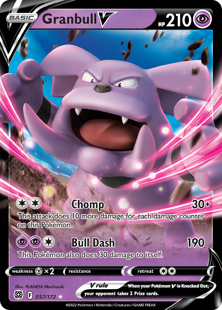 Granbull V Brilliant Stars Pokemon Card