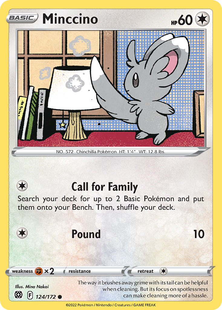 Minccino Brilliant Stars Pokemon Card