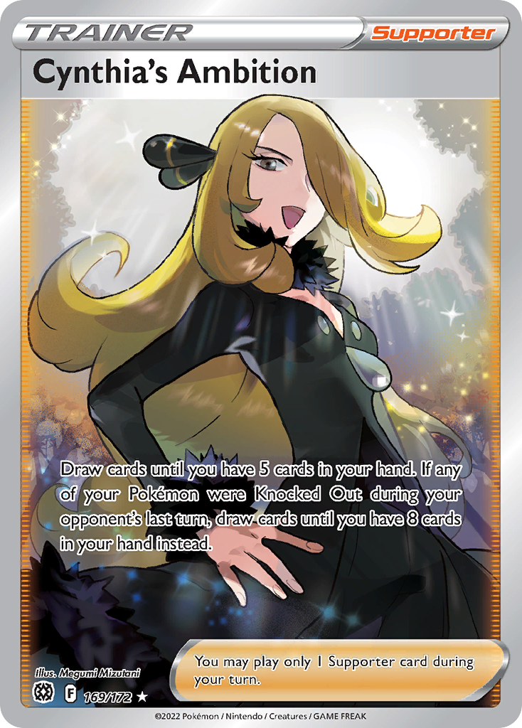 Cynthia's Ambition Brilliant Stars Pokemon Card