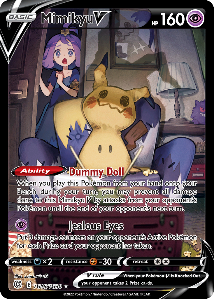 Mimikyu V Brilliant Stars Pokemon Card