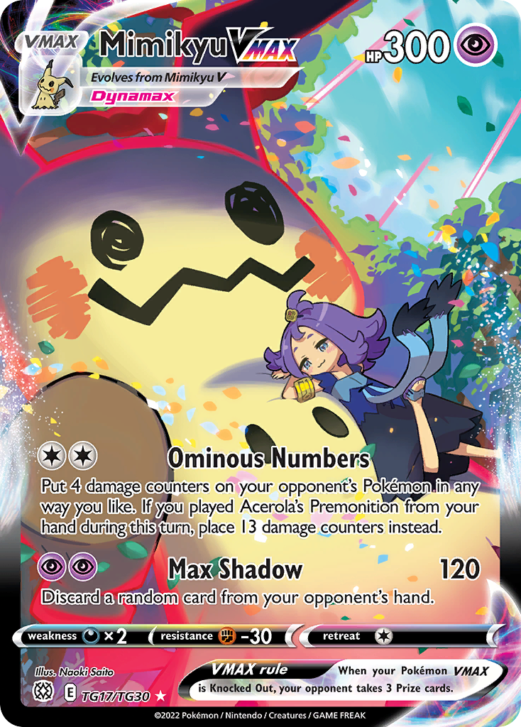Mimikyu VMAX Brilliant Stars Pokemon Card