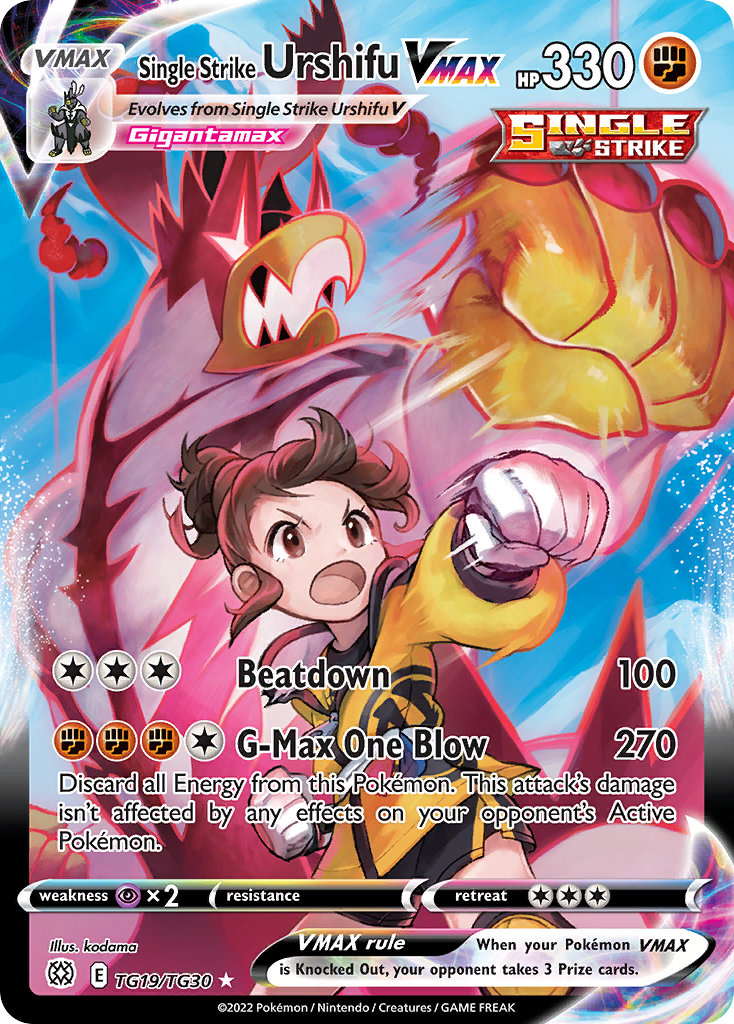 Single Strike Urshifu VMAX Brilliant Stars Pokemon Card
