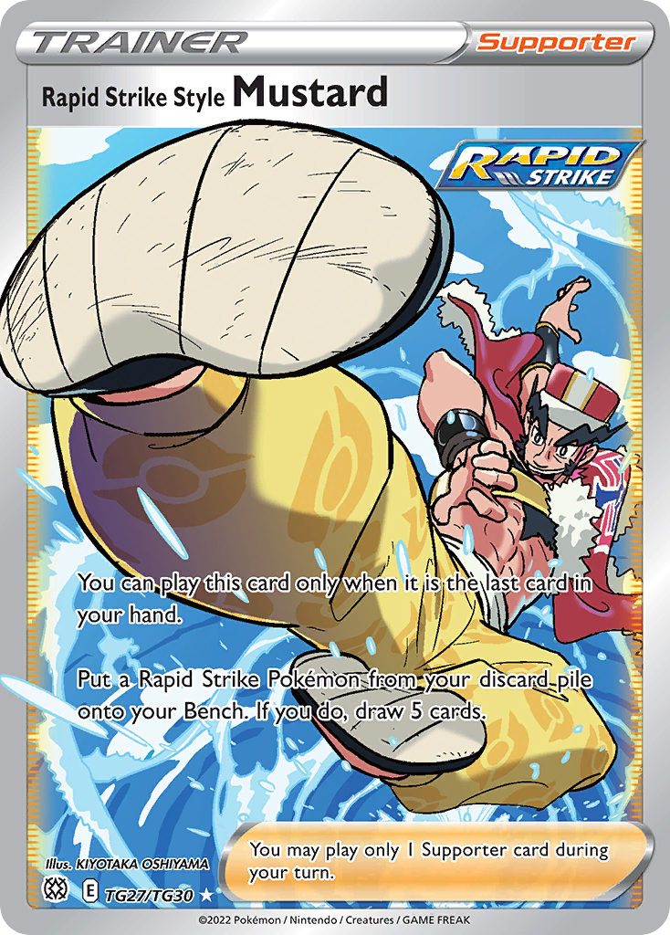 Rapid Strike Style Mustard Brilliant Stars Pokemon Card