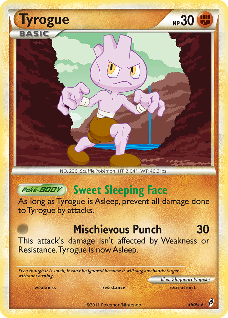 Tyrogue Call of Legends Pokemon Card