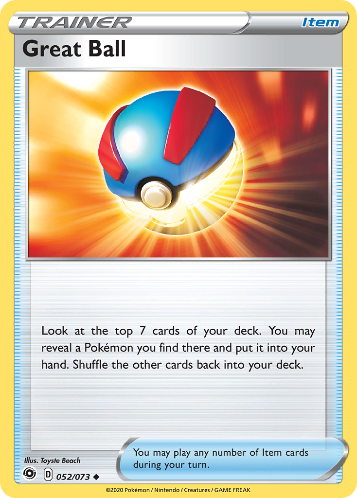 Great Ball Champion's Path Pokemon Card