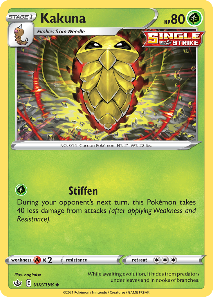 Kakuna Chilling Reign Pokemon Card
