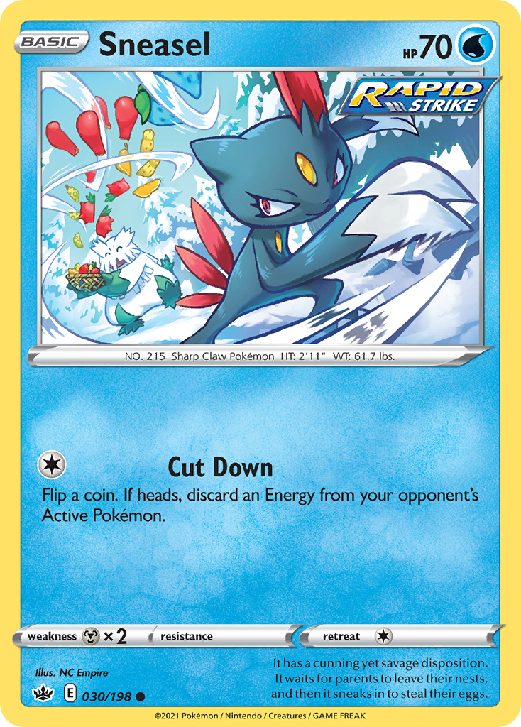 Sneasel Chilling Reign Pokemon Card