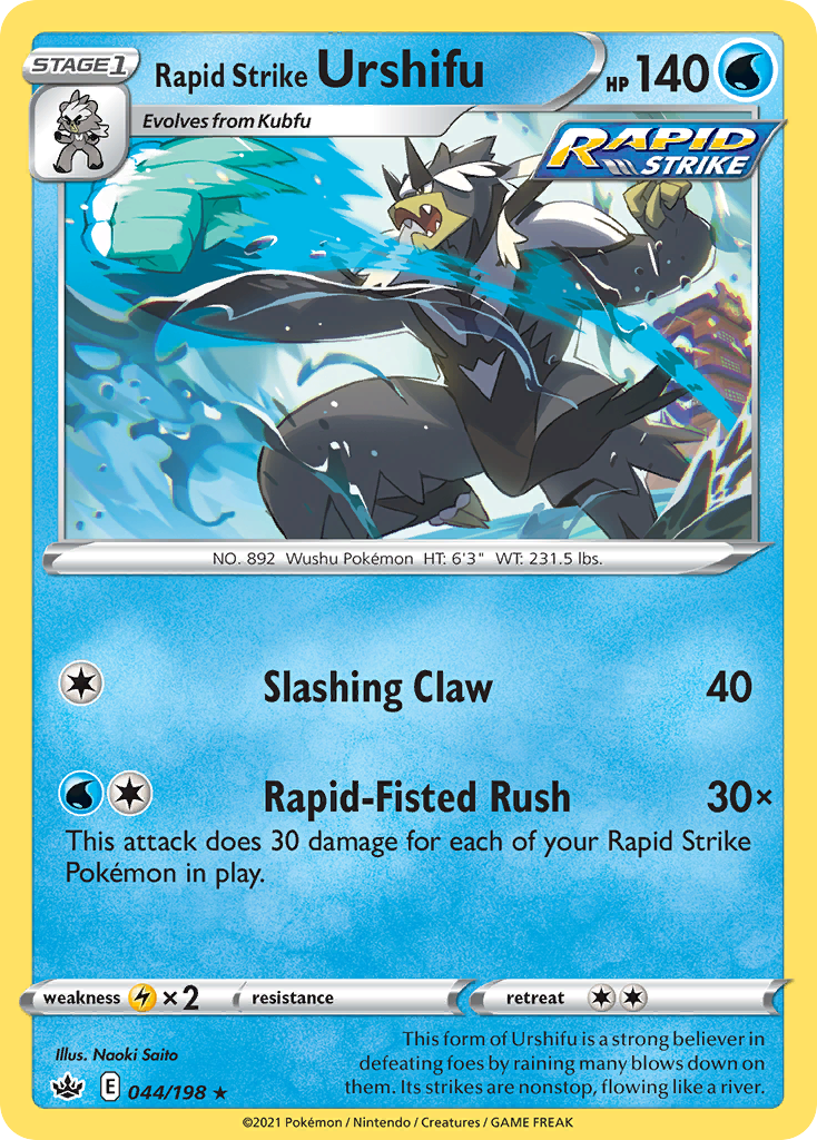 Rapid Strike Urshifu Chilling Reign Pokemon Card