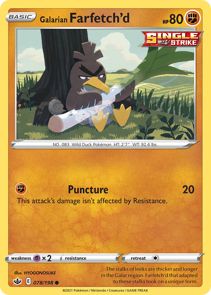 Galarian Farfetch’d Pokemon Card